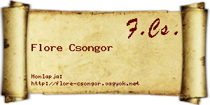 Flore Csongor névjegykártya